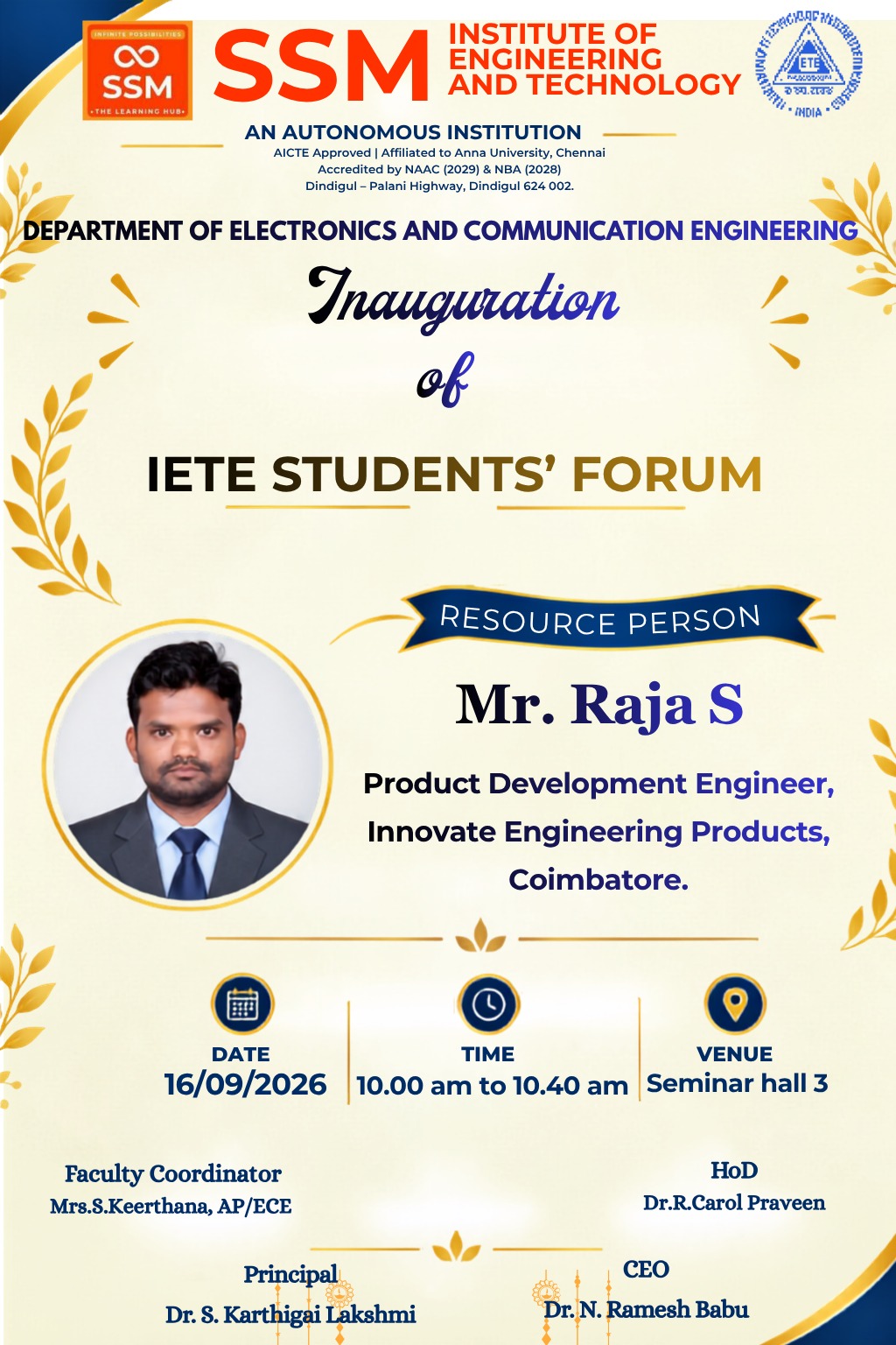 Inauguration of IETE Students Forum